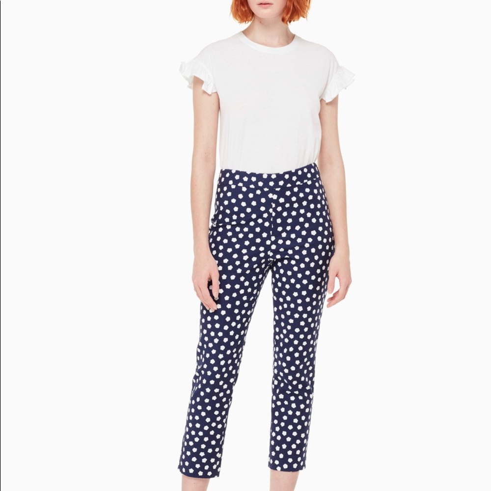 NEW Kate Spade Cloud Dot Jacquard Pant Size 4